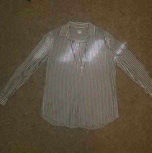 Long sleeve linen blouse